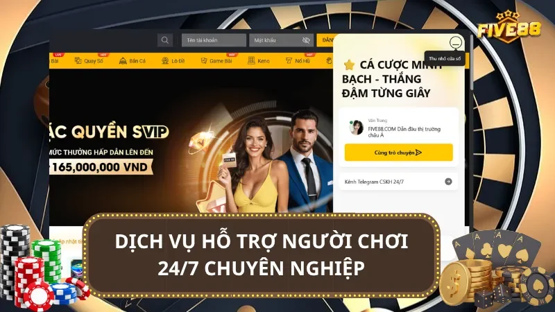 Dịch vụ hỗ trợ người chơi 24/7 chuyên nghiệp