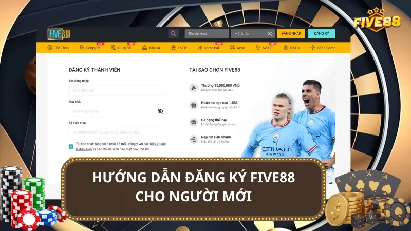Hướng dẫn đăng ký Five88 cho người mới