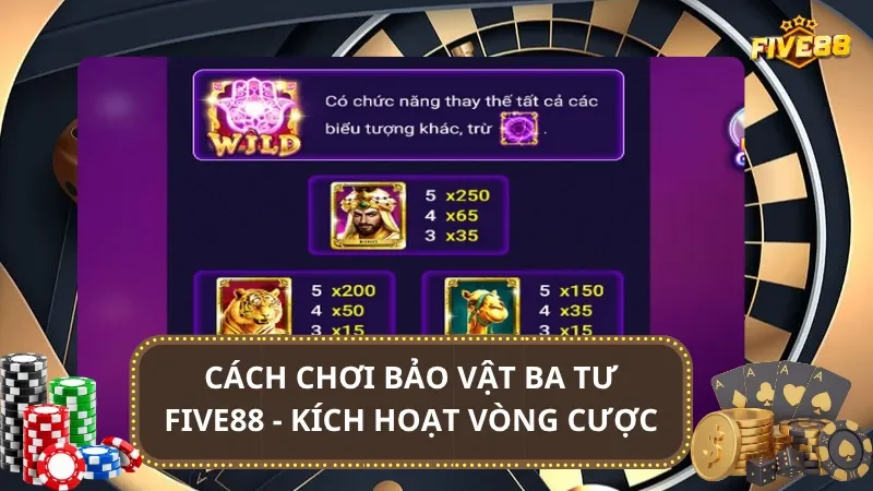 Cách chơi Bảo Vật Ba Tư Five88 - Kích hoạt vòng cược